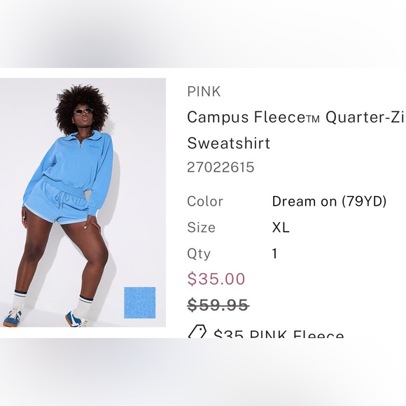 Dream On PINK Campus Sweatshirt Set - Picture 9 of 9